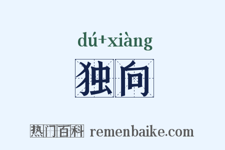 独向是什么意思的图片